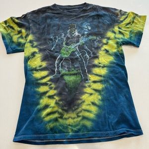 Vintage 1990s hair metal Slash skeleton guitar T-shirt